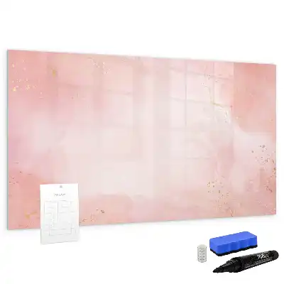 Magnetic marker board pink marble design
