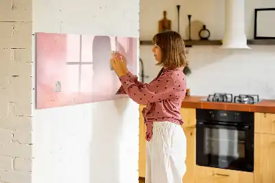 Magnetic marker board pink marble design