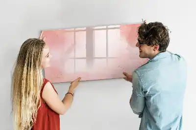 Magnetic marker board pink marble design