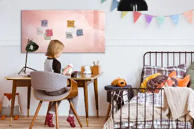 Magnetic marker board pink marble design