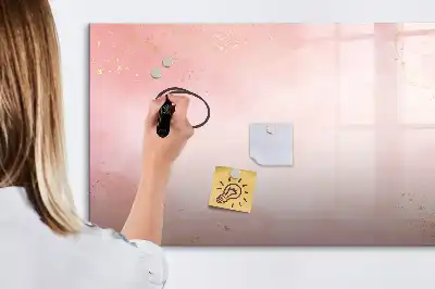 Magnetic marker board pink marble design
