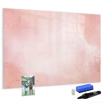 Magnetic marker board pink marble design