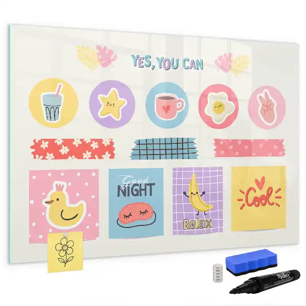 Magnetic marker board school planner