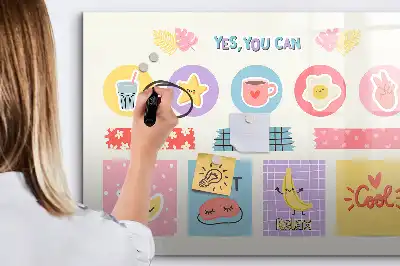 Magnetic marker board school planner