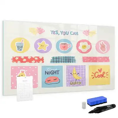 Magnetic marker board school planner