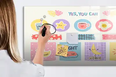 Magnetic marker board school planner