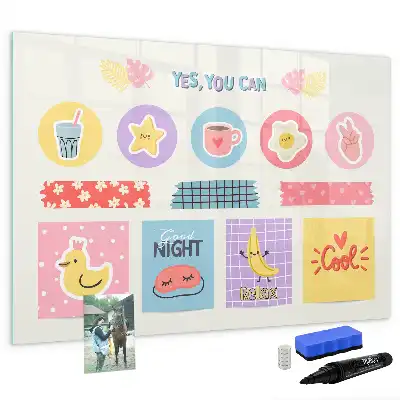Magnetic marker board school planner