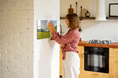 Magnetic marker board mountains and plains design