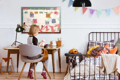 Magnetic glass dry erase board children's weekly planner