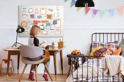 Magnetic marker board colorful vision board