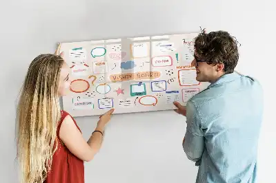 Magnetic marker board colorful vision board