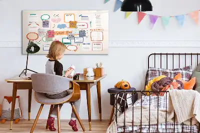 Magnetic marker board colorful vision board