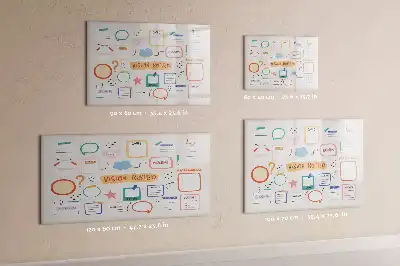 Magnetic marker board colorful vision board