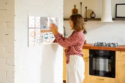 Magnetic marker board colorful vision board