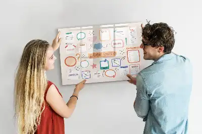 Magnetic marker board colorful vision board