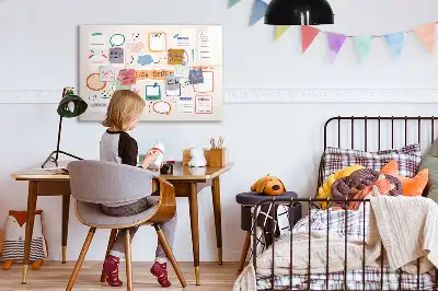 Magnetic marker board colorful vision board