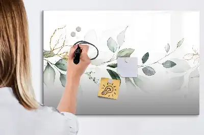 Magnetic glass dry erase board abstract list design