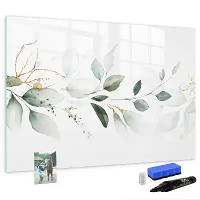 Magnetic glass dry erase board abstract list design