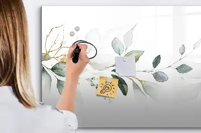 Magnetic glass dry erase board abstract list design