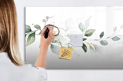 Magnetic glass dry erase board abstract list design