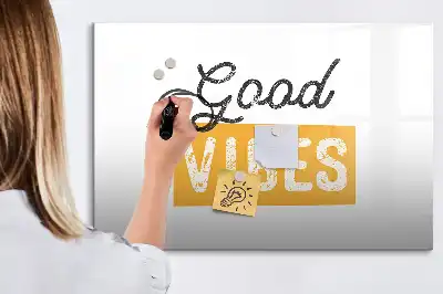 Magnetic marker board with an inspirational sentence
