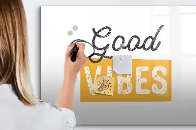 Magnetic marker board with an inspirational sentence