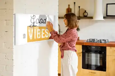 Magnetic marker board with an inspirational sentence