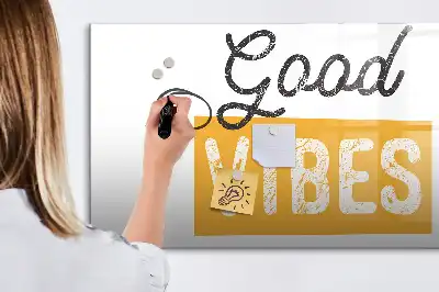 Magnetic marker board with an inspirational sentence