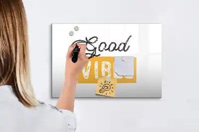 Magnetic marker board with an inspirational sentence