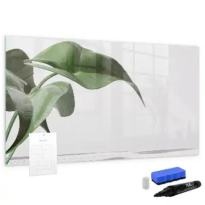 Magnetic marker board abstract leaves design