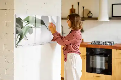 Magnetic marker board abstract leaves design