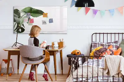 Magnetic marker board abstract leaves design