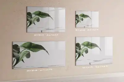 Magnetic marker board abstract leaves design