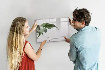 Magnetic marker board abstract leaves design