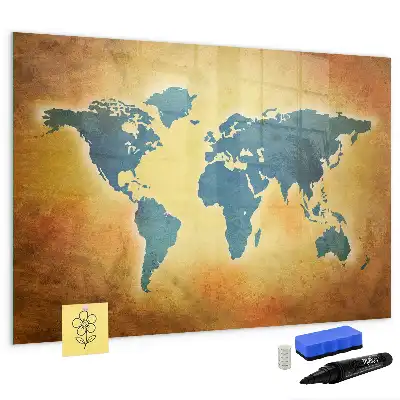 Magnetic world map whiteboard old world map design