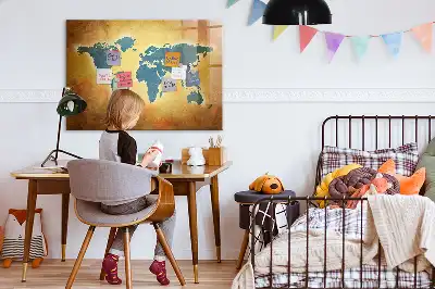Magnetic world map whiteboard old world map design