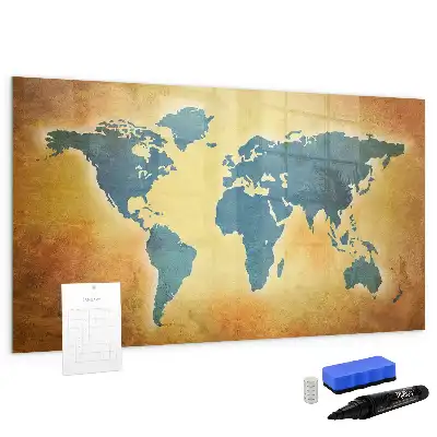 Magnetic world map whiteboard old world map design