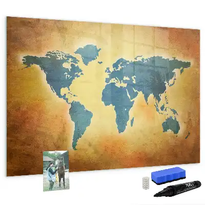 Magnetic world map whiteboard old world map design