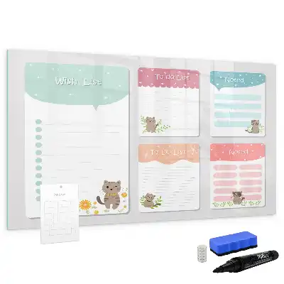 Magnetic glass dry erase board wishlist