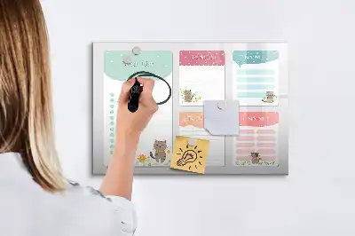 Magnetic glass dry erase board wishlist