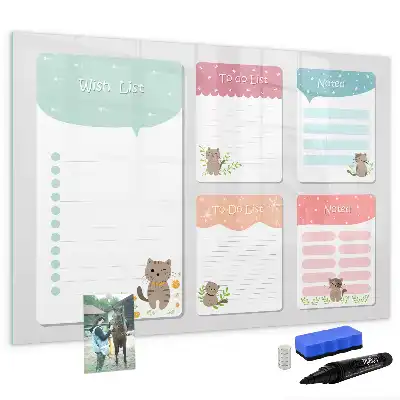 Magnetic glass dry erase board wishlist