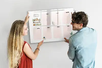 Magnetic marker board weekly planner