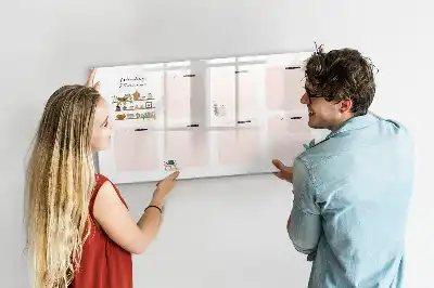 Magnetic marker board weekly planner