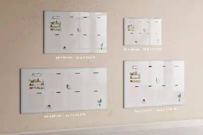 Magnetic marker board weekly planner