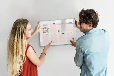 Magnetic marker board weekly planner