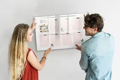 Magnetic marker board weekly planner