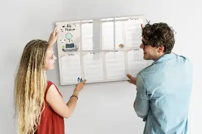 Magnetic marker board weekly planner