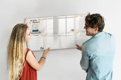 Magnetic marker board weekly planner