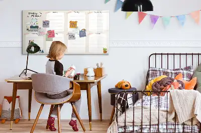 Magnetic marker board weekly planner