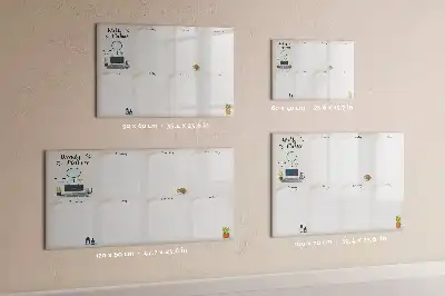 Magnetic marker board weekly planner